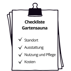 Gartenhaus mit Sauna Checkliste