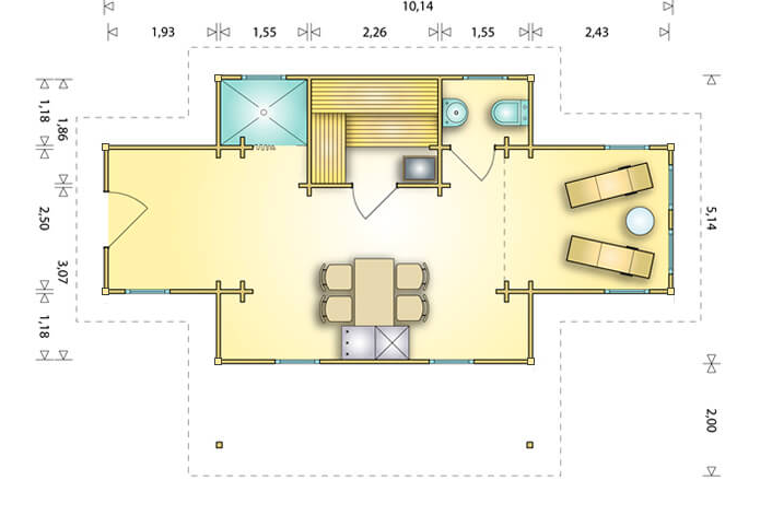 Gartenhaus mit Sauna