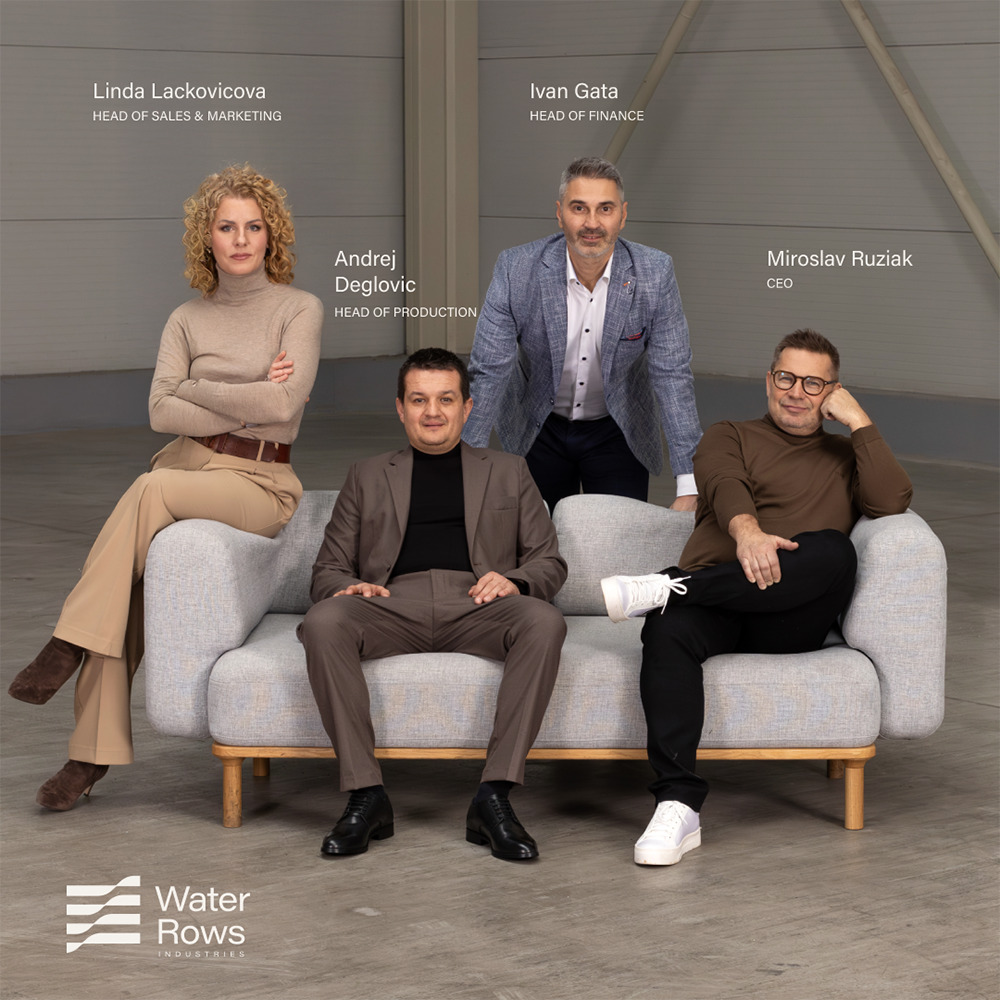 Das vierköpfige Team der Firma Waterrows.