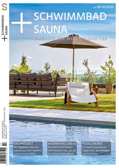 Das ist das Titelbild der Ausgabe Schwimmbad + Sauna 09/10-2025