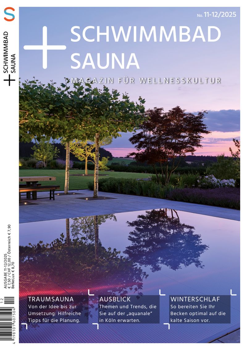 Das ist das Titelbild der Ausgabe Schwimmbad + Sauna 11/12-2025