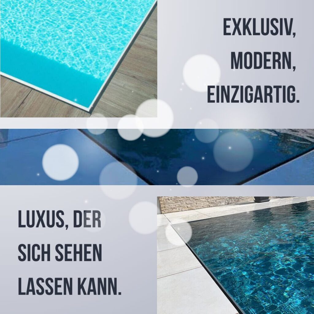 infinity pool deluxe mit blauem sauberem Wasser Pooldoktor