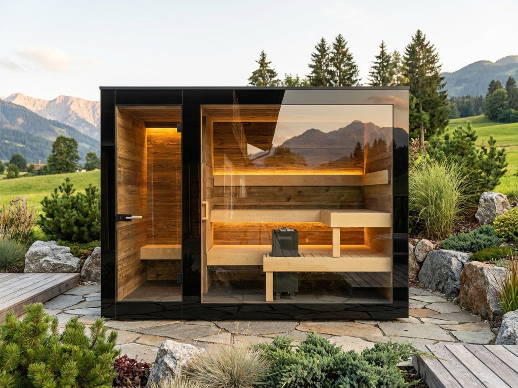 Eine Sauna für den Garten.