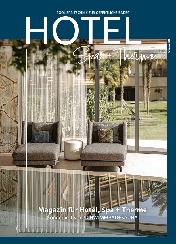Titelseite des Sonderhefts Hotel, Spa + Therme.