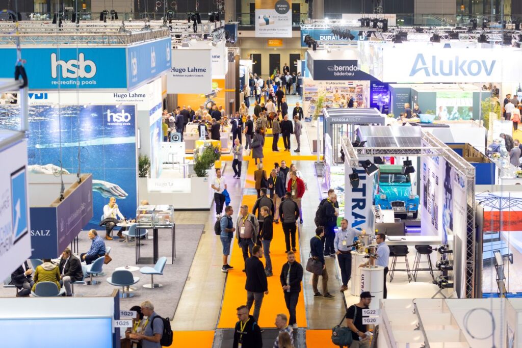 Messestände auf der Messe Interbad in stuttgart